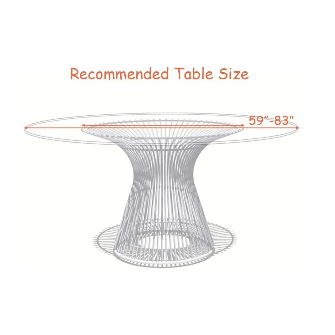 10 Pcs Round White Tablecloth 120-Inch, Premium Polyester Table Cover (White, 120")
