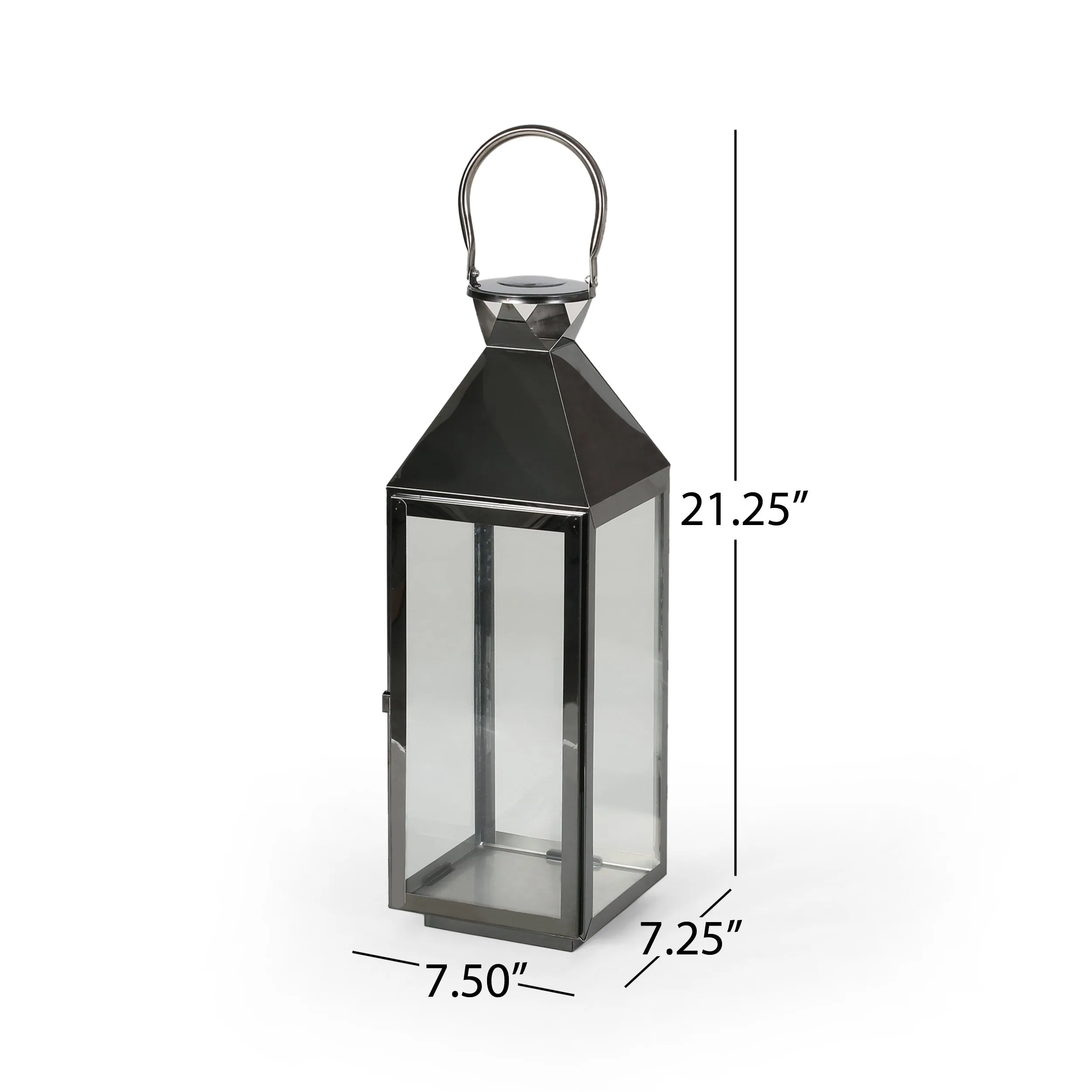 22" Modern Outdoor Stainless Steel Lantern - NH962013