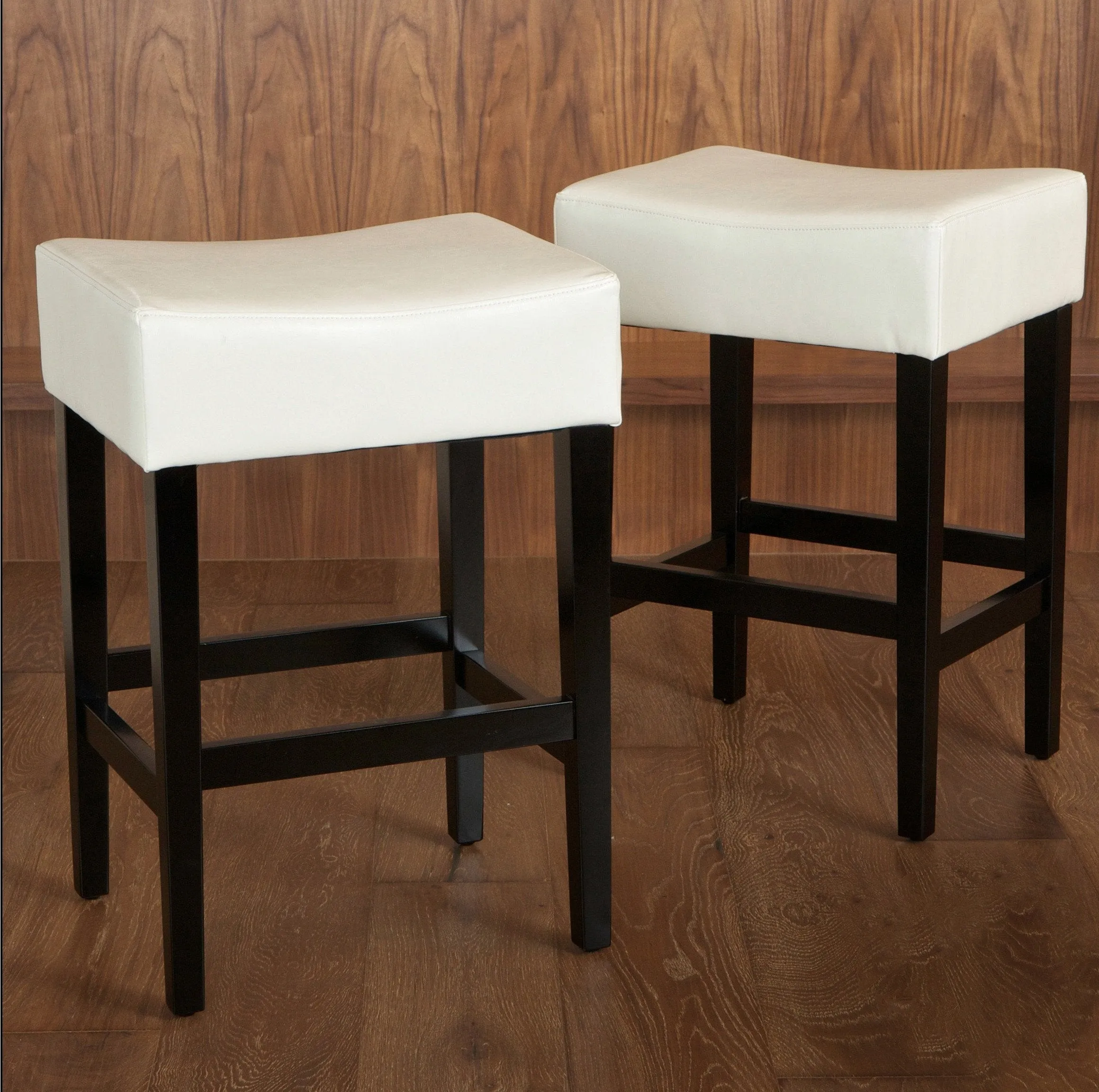 26-Inch Backless Leather Counter Stools (Set of 2) - NH525732 bar stool, counter stool
