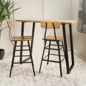 28-Inch Full Natural Stained Laminated Acacia Bar Set - NH378892 bar stool, counter stool