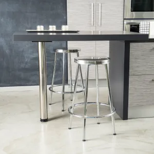 30-Inch Modern Design Chrome Steel Bar Stools (set of 2) - NH796632 bar stool, counter stool