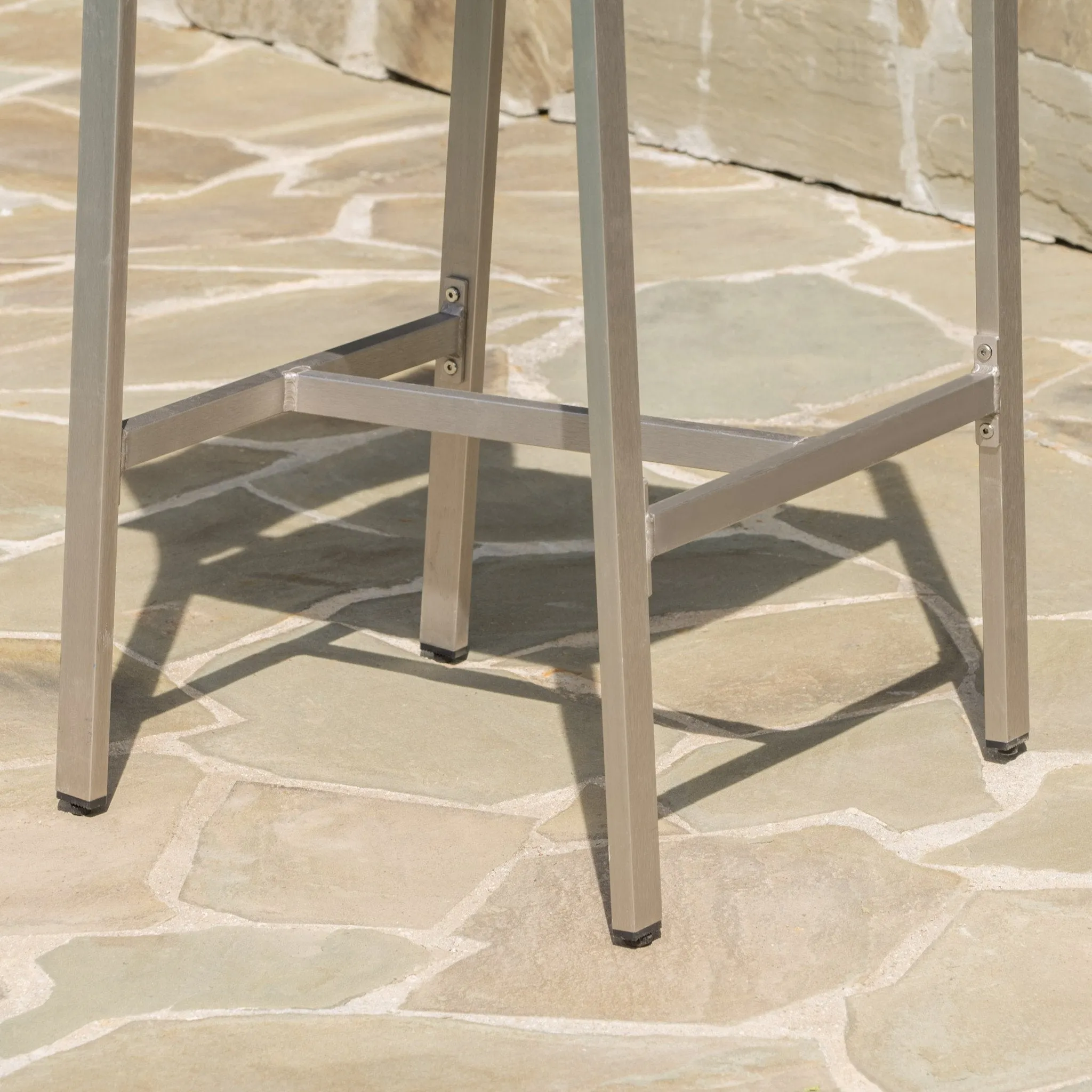 30-Inch Outdoor Grey Wicker Barstools (Set of 2) - NH553003