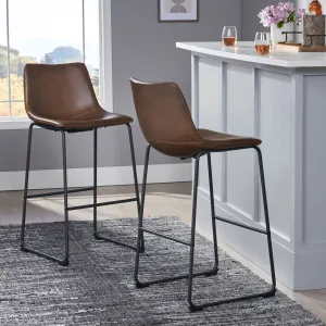 30-inch Vintage Brown Bar Stool (Set of 2) - NH704892 bar stool, counter stool