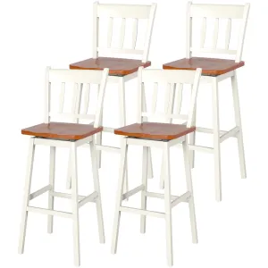 30.5 Inch Rubber Wood Bar Chairs with 360Swiveling, Footrest, Swivel Pub Height Barstools Ideal for Kitchen Island kitchen barstool, adjustable bar stool