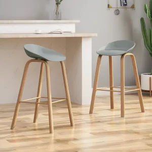 30" Modern Barstool with Iron Legs (Set of 2) - NH259803 bar stool, counter stool