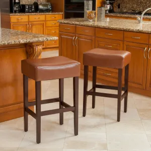 31-Inch Backless Leather Bar Stools (Set of 2) - NH223112 bar stool, counter stool