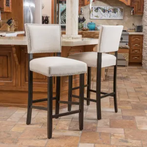 31-Inch Bonded Fabric Backed Barstool (Set of 2) - NH579592 bar stool, counter stool