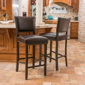 31-Inch Bonded Leather Backed Barstool (Set of 2) - NH679592 bar stool, counter stool