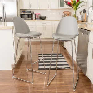 32-Inch Contemporary Grey Bar Chair (Set of 2) - NH563892 bar stool, counter stool