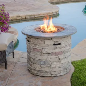 32-inch Stone Circular MGO Fire Pit With Grey Top - 40,000 BTU - NH956692 floor chair, tatami chair