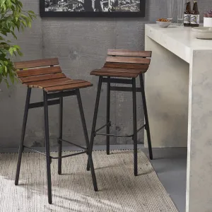 35" Wooden Barstool (Set of 2) - NH490903 bar stool, counter stool
