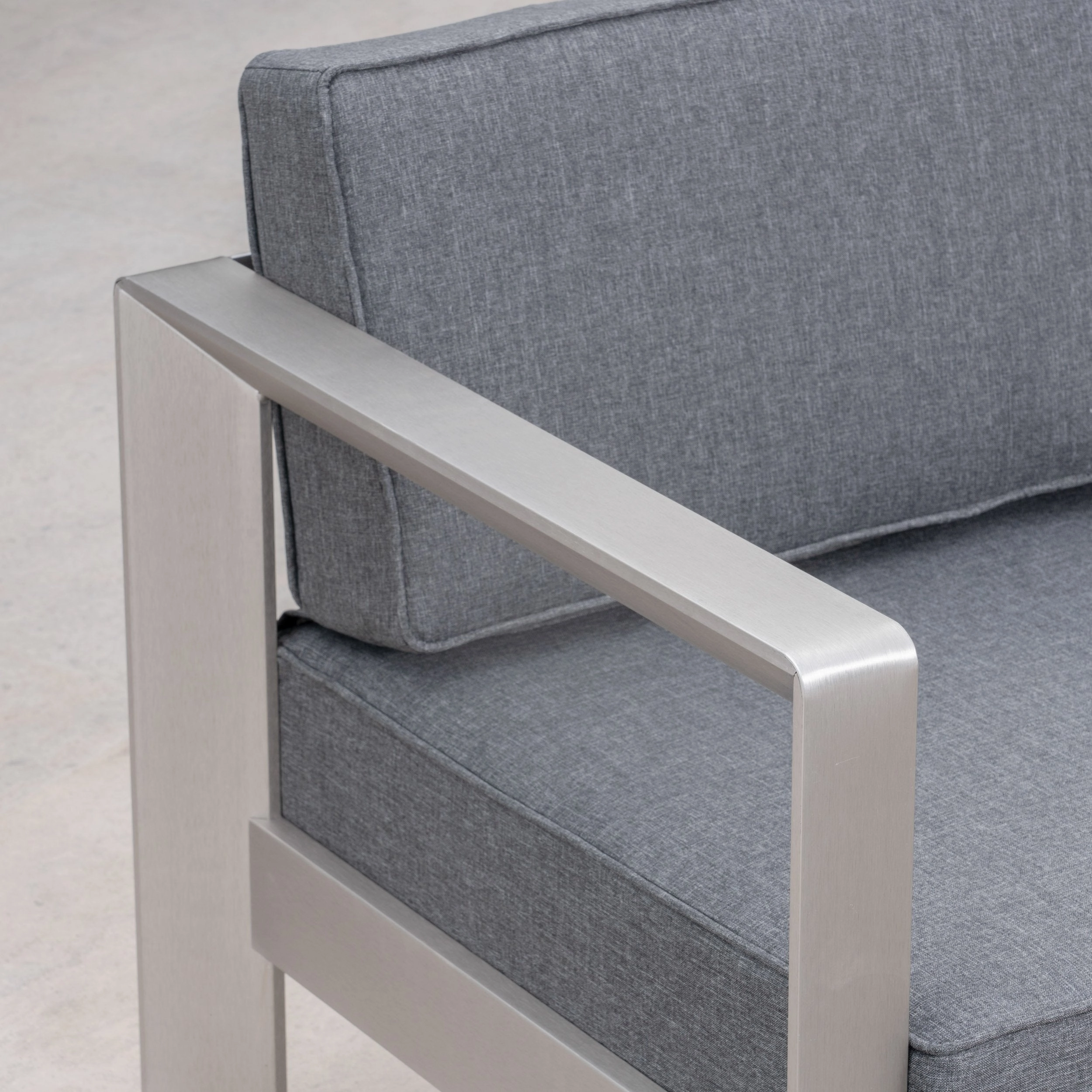 3-piece Outdoor Aluminum Club Chairs with Side Table - NH084603