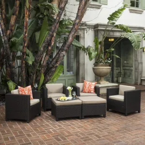 4-6-Seater Outdoor Wicket Chat Set - NH274003 patio chairs, outdoor seating