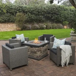 4-Seater Outdoor Fire Pit Chat Set - NH093003 patio chairs, outdoor seating