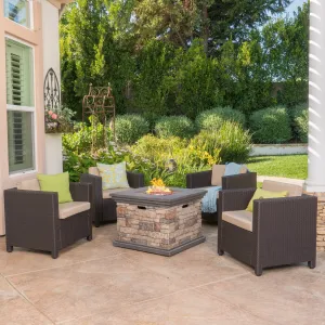 4-Seater Outdoor Fire Pit Chat Set - NH983003 clothes rack, garment rack