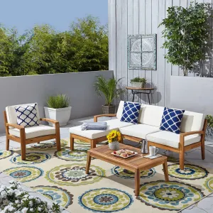 4-Seater Sectional Sofa Set For Patio with Club Chair - NH782703 serving bowl, serving dish