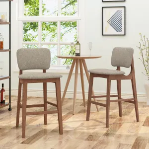 42" Wooden Bar Chair with Fabric Seats (Set of 2) - NH202903 bar stool, counter stool