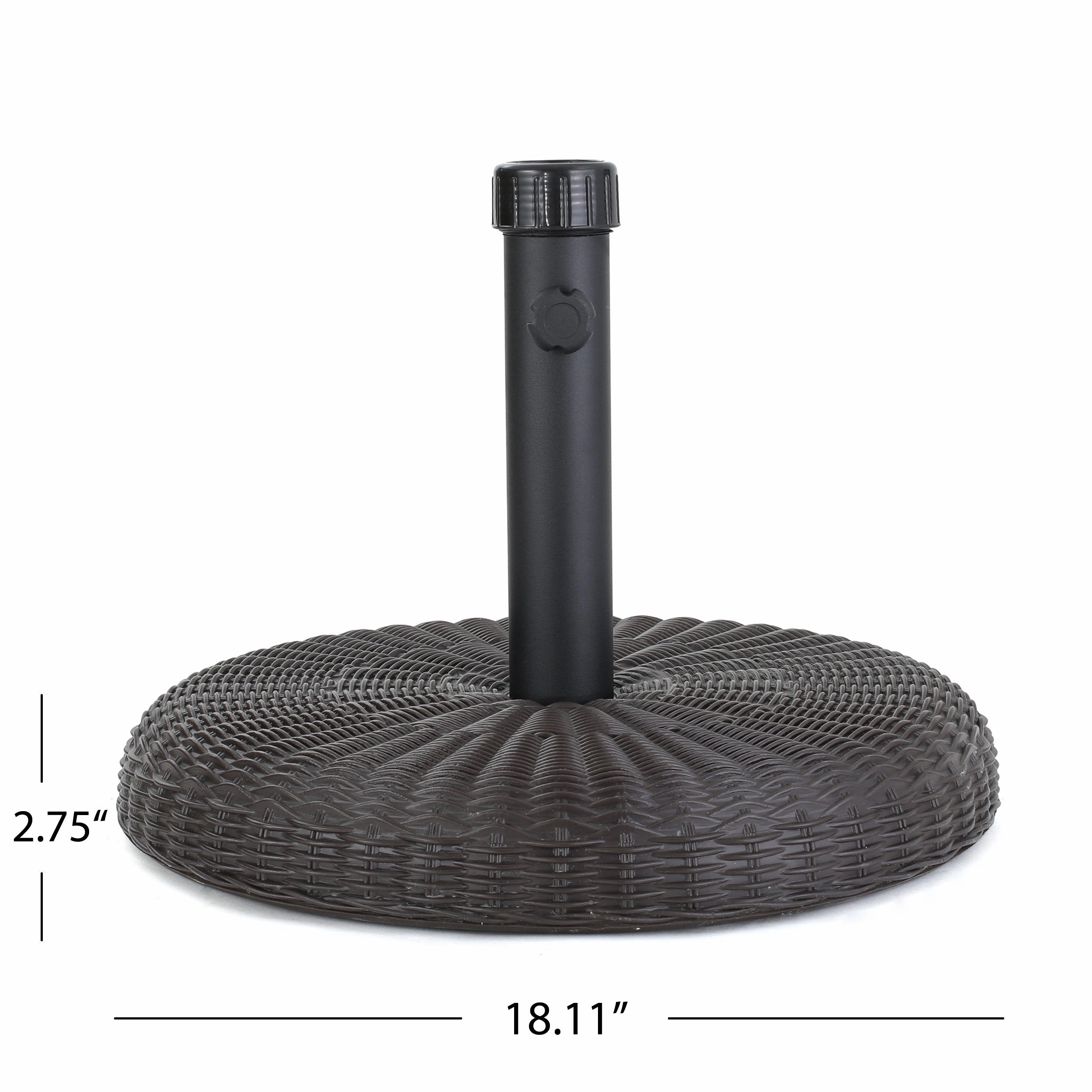 45lbs Brown Resin and Iron Round Umbrella Base - NH714003