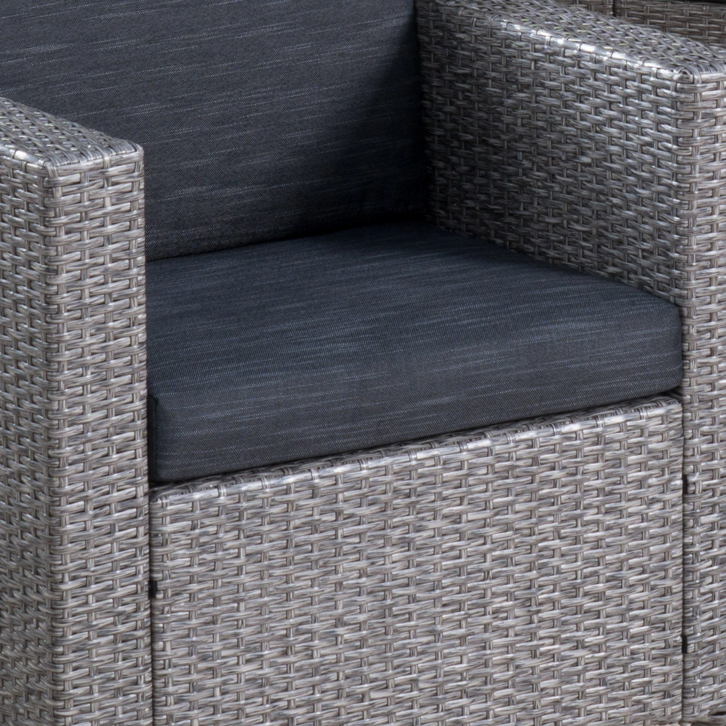 4-6-Seater Outdoor Wicket Chat Set - NH274003