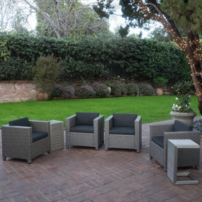 4-Seater Outdoor Chat Set with Side Tables - NH254003 clothes rack, garment rack