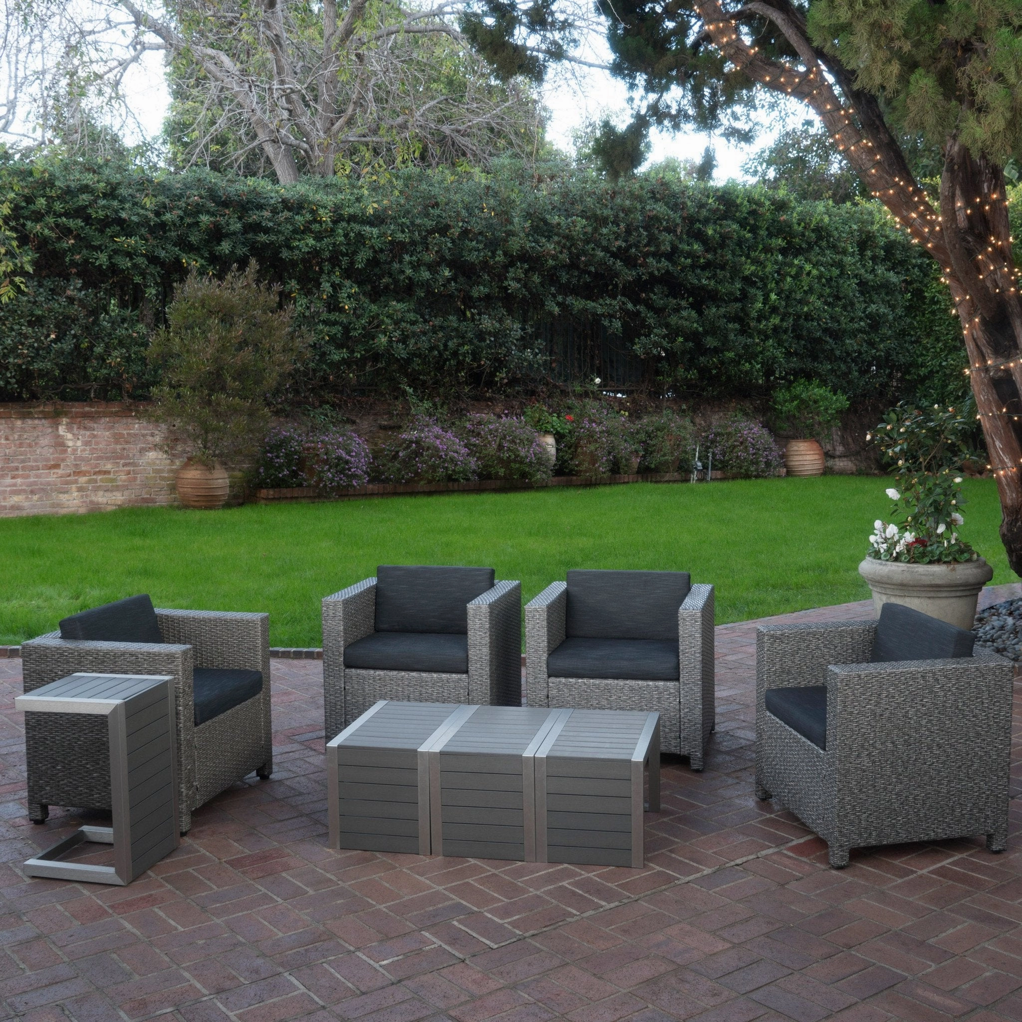 4-Seater Outdoor Chat Set with Side Tables - NH254003