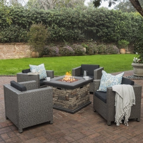 4-Seater Outdoor Fire Pit Chat Set - NH093003 clothes rack, garment rack