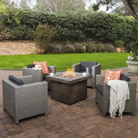 4-Seater Outdoor Fire Pit Chat Set - NH154003 clothes rack, garment rack