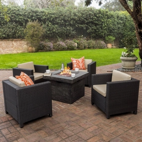 4-Seater Outdoor Fire Pit Chat Set - NH864003 clothes rack, garment rack
