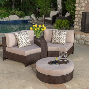 4pc Outdoor Chat Set w/ Storage Trunk & Ice Bucket - NH250992 clothes rack, garment rack