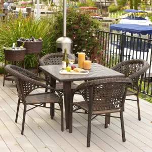 5-Piece Outdoor Wicker Dining Set - NH879532 patio chairs, outdoor seating