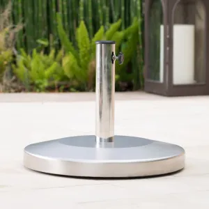 50lbs Stainless Steel Round Umbrella Base - NH414003 cowhide rug, luxury rug