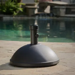 55lb Black Dome Concrete Umbrella Holder - NH681692 cowhide rug, luxury rug