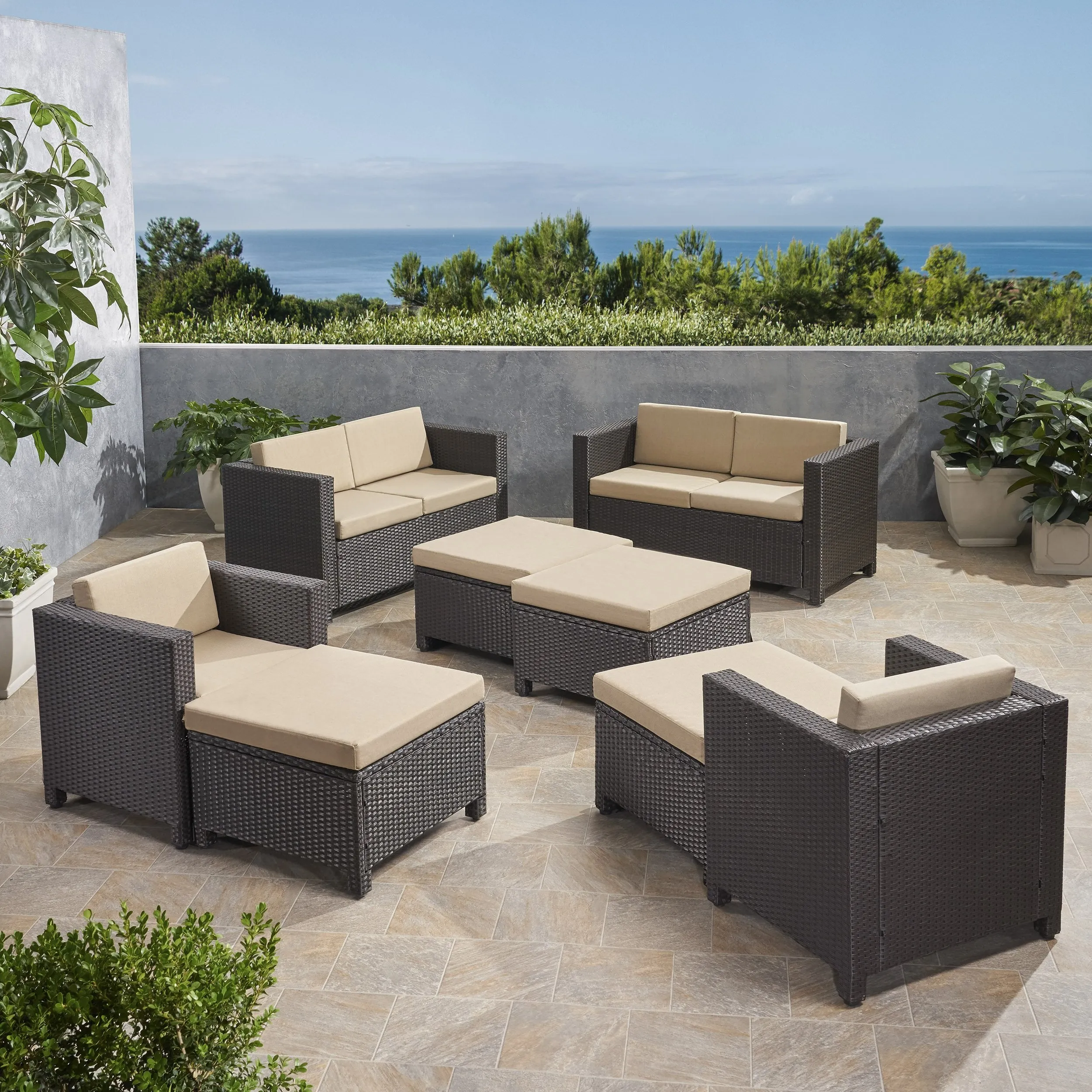 6-10-Seater Outdoor Sofa Set - NH139903 cushion cover, soft furnishing