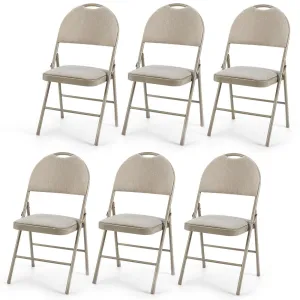 6 PCS Folding Chairs Set Portable Backrest Chair set of dining chairs, wooden chairs