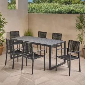 6 Seater Aluminum Dining Set - NH108013 patio chairs, outdoor seating