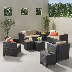 6-Seater Outdoor Sofa Set with Side Tables - NH339903 cushion cover, soft furnishing