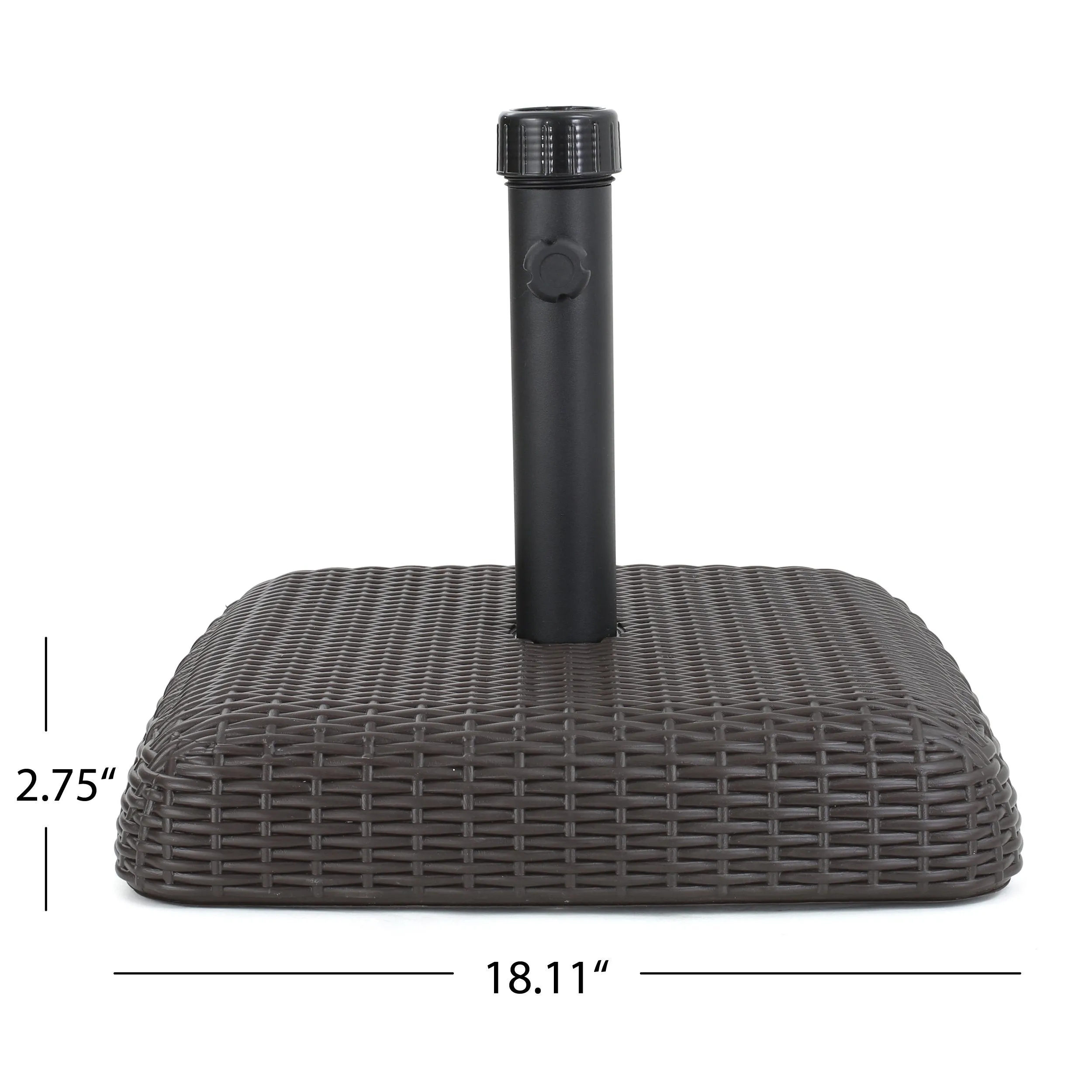66lbs Brown Resin and Iron Square Umbrella Base - NH814003
