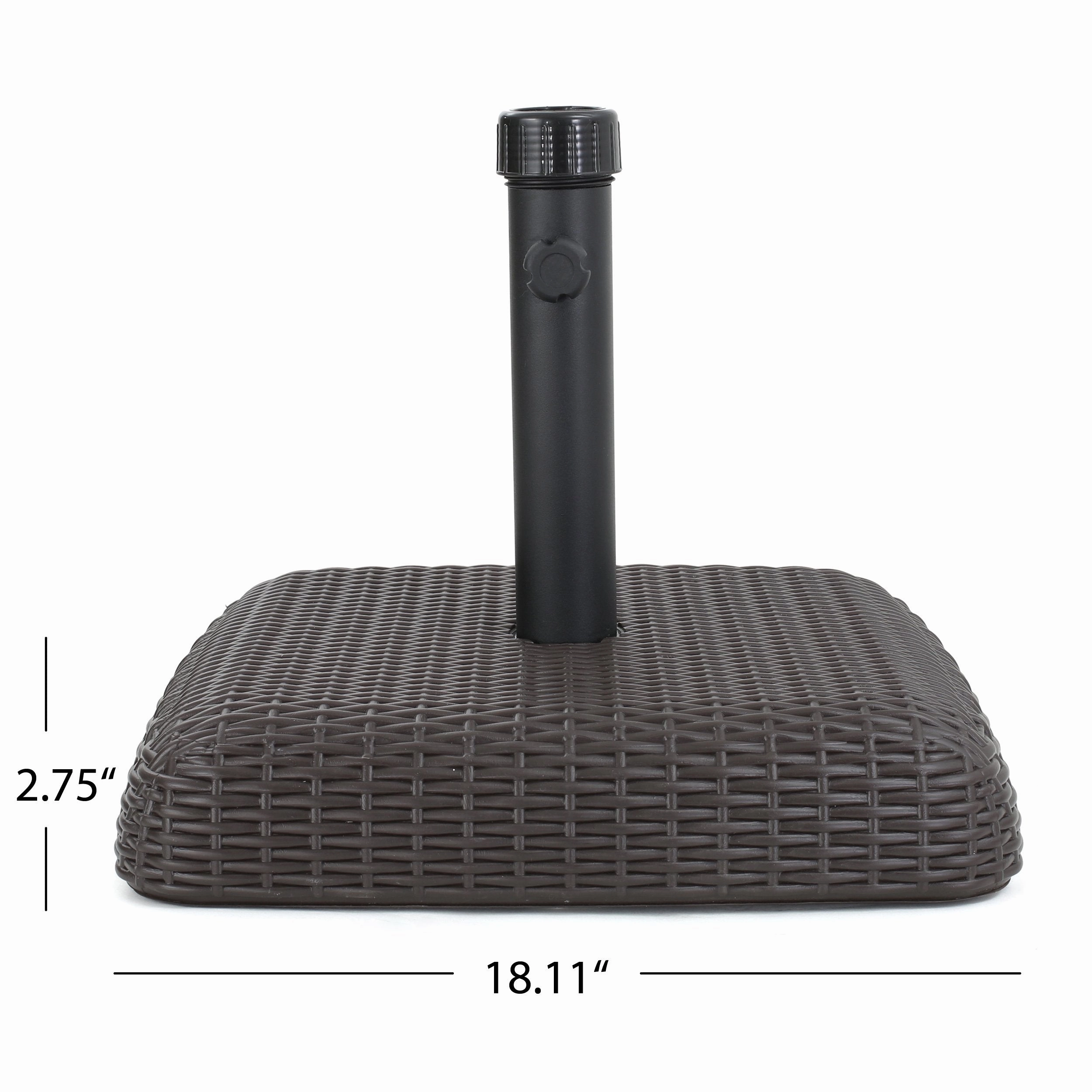 66lbs Brown Resin and Iron Square Umbrella Base - NH814003