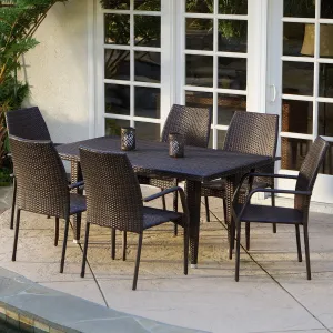 7-Piece Outdoor Wicker Dining Set - NH591832 patio chairs, outdoor seating