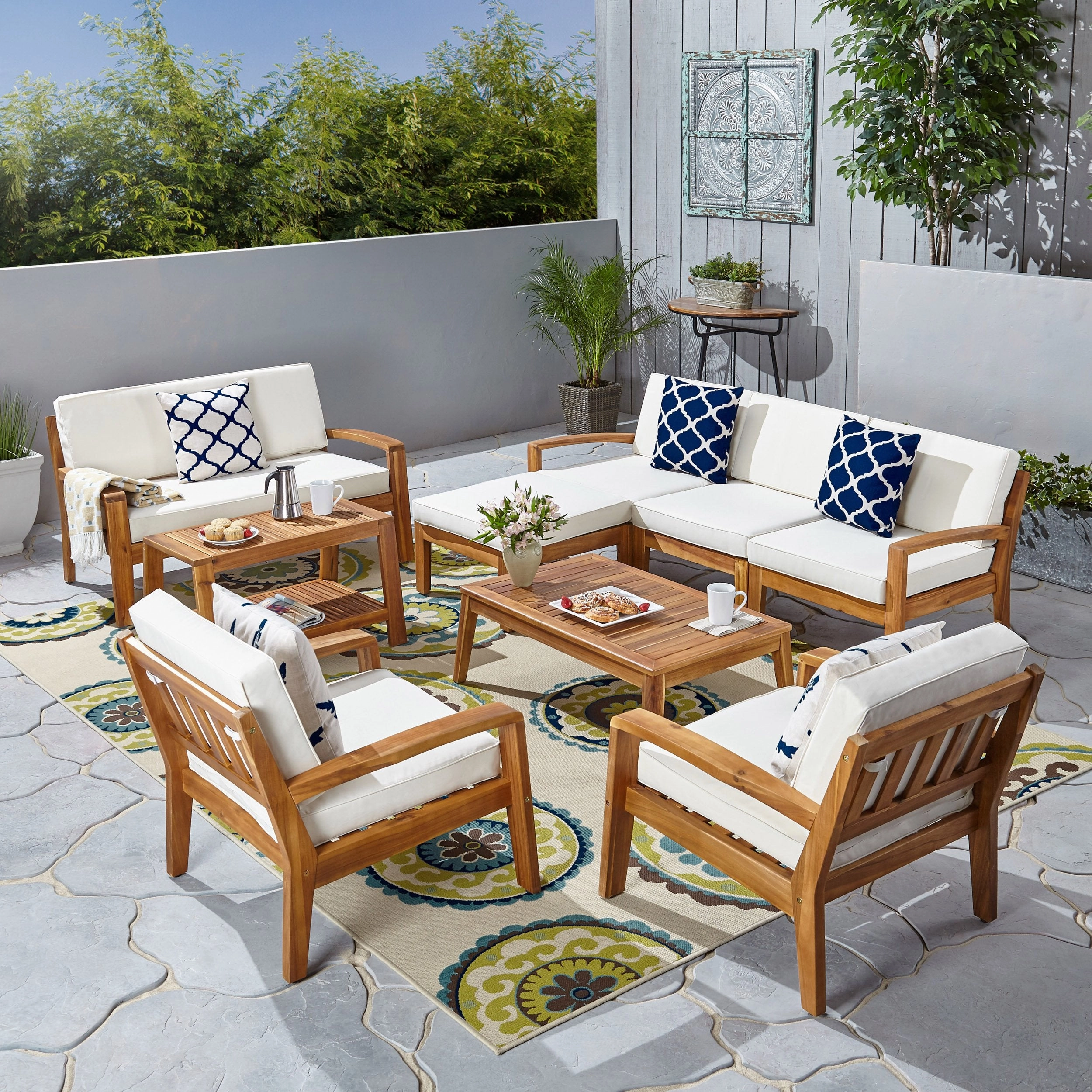 7-Seater Sectional Sofa Set For Patio with Loveseat - NH382703 serving bowl, serving dish
