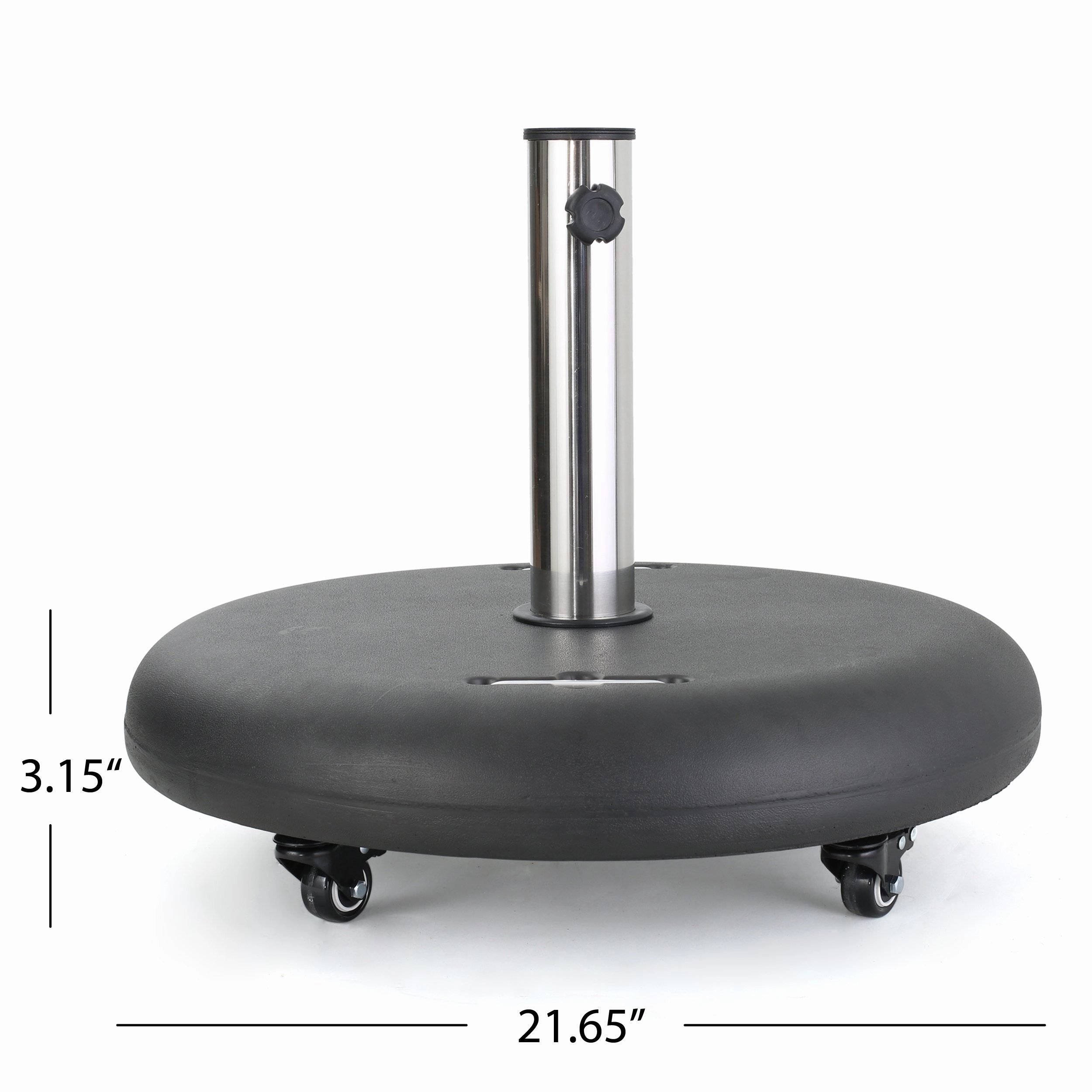88lbs Umbrella Base w/ Wheels & Stainless Steel Pole Handle - NH314003