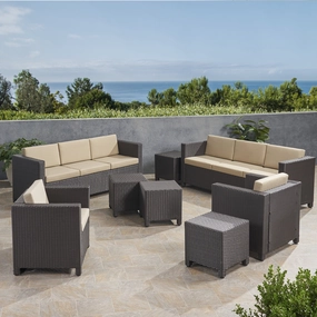 8-Seater Outdoor Sofa Set with Side Tables - NH929903 cushion cover, soft furnishing
