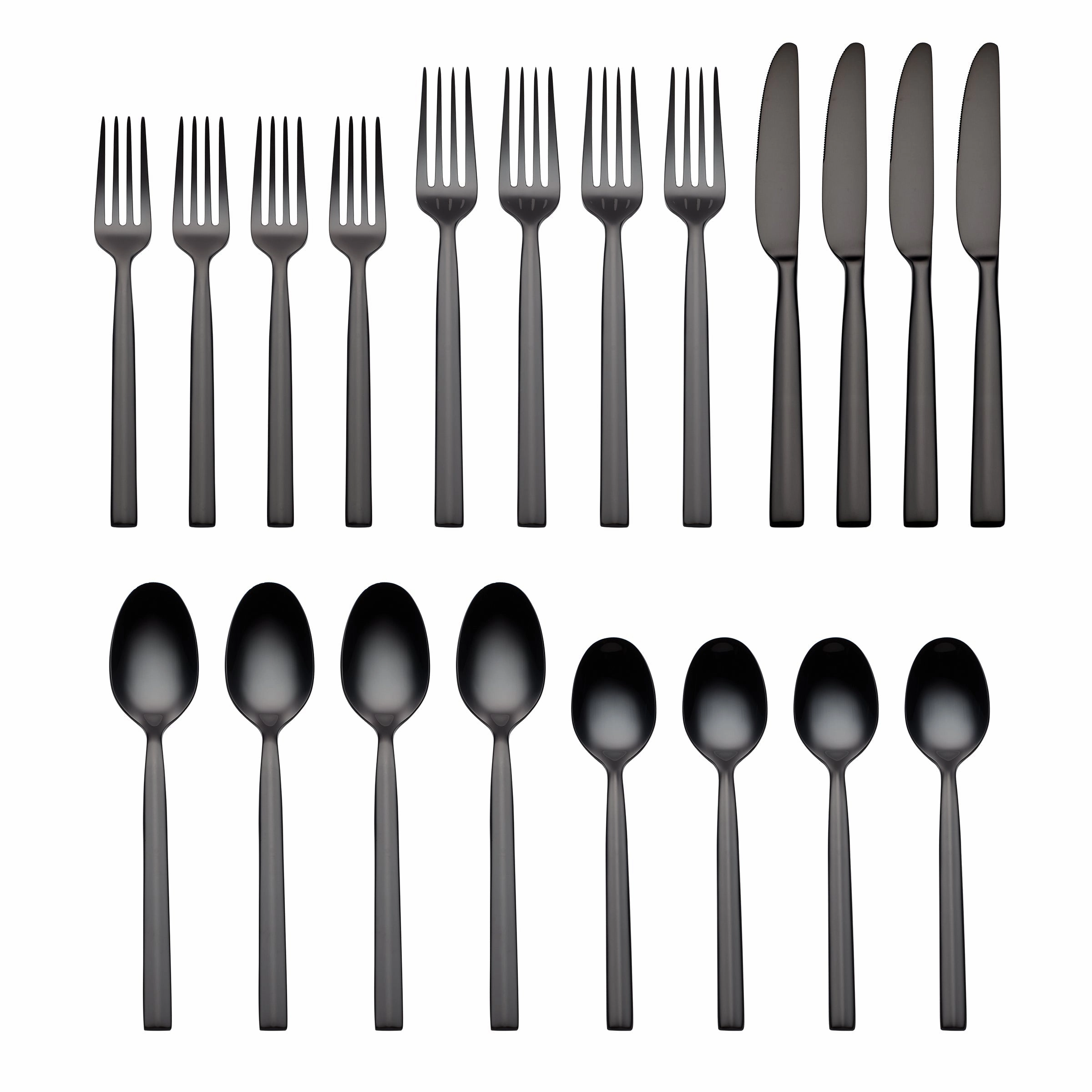 Aero Black Mirror 20 Piece Flatware Set