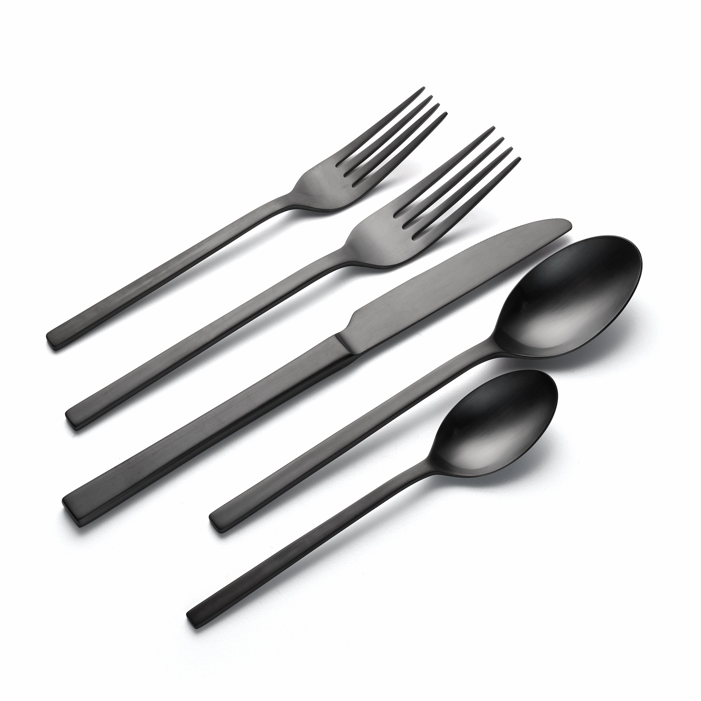Allay Black Champagne 40 Piece Flatware Set