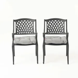 Allee Outdoor Dining Chair with Cushion (Set of 2) chandelier, pendant light