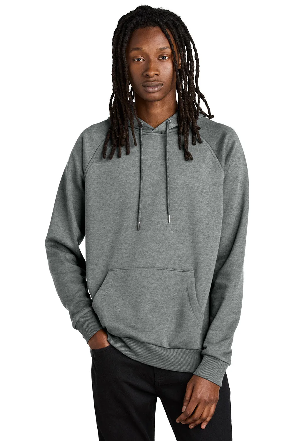 Allmade Mens CVC Fleece Hooded Sweatshirt Hoodie w/ Pouch Pocket - Heather Aluminum Grey