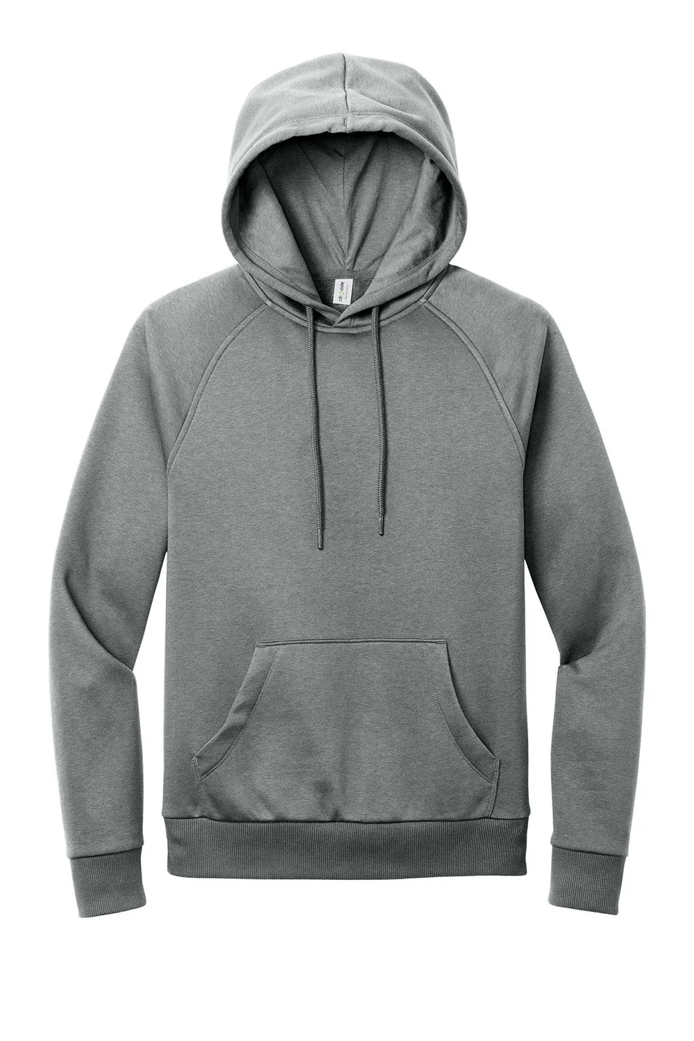 Allmade Mens CVC Fleece Hooded Sweatshirt Hoodie w/ Pouch Pocket - Heather Aluminum Grey