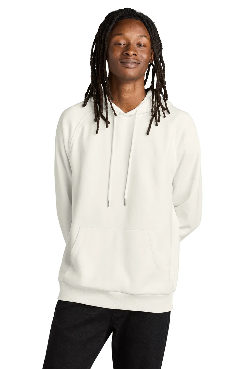 Allmade Mens CVC Fleece Hooded Sweatshirt Hoodie w/ Pouch Pocket - White Sand