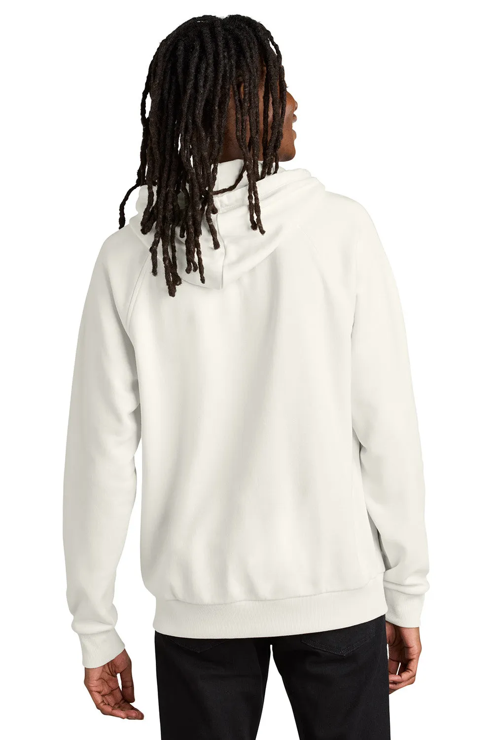 Allmade Mens CVC Fleece Hooded Sweatshirt Hoodie w/ Pouch Pocket - White Sand