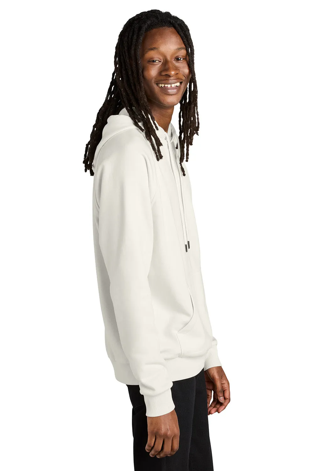 Allmade Mens CVC Fleece Hooded Sweatshirt Hoodie w/ Pouch Pocket - White Sand